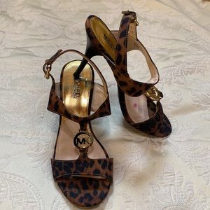 Michael Michael Kors leopard print high heel sandals